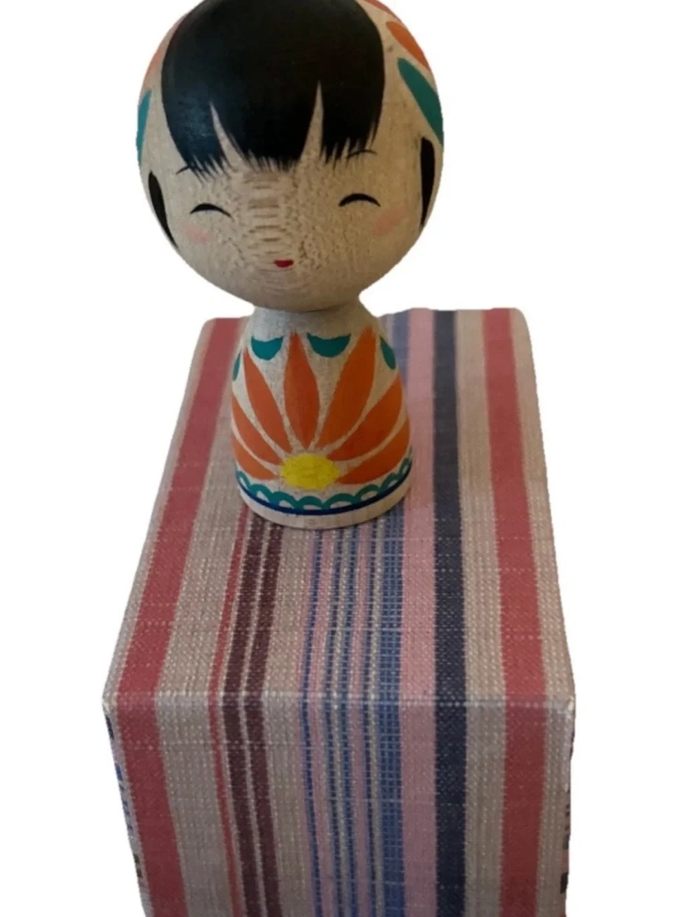 Vintage Japanese Wooden Kokeshi Doll Tetsunori Okuse(1940-1992) Tsugaru